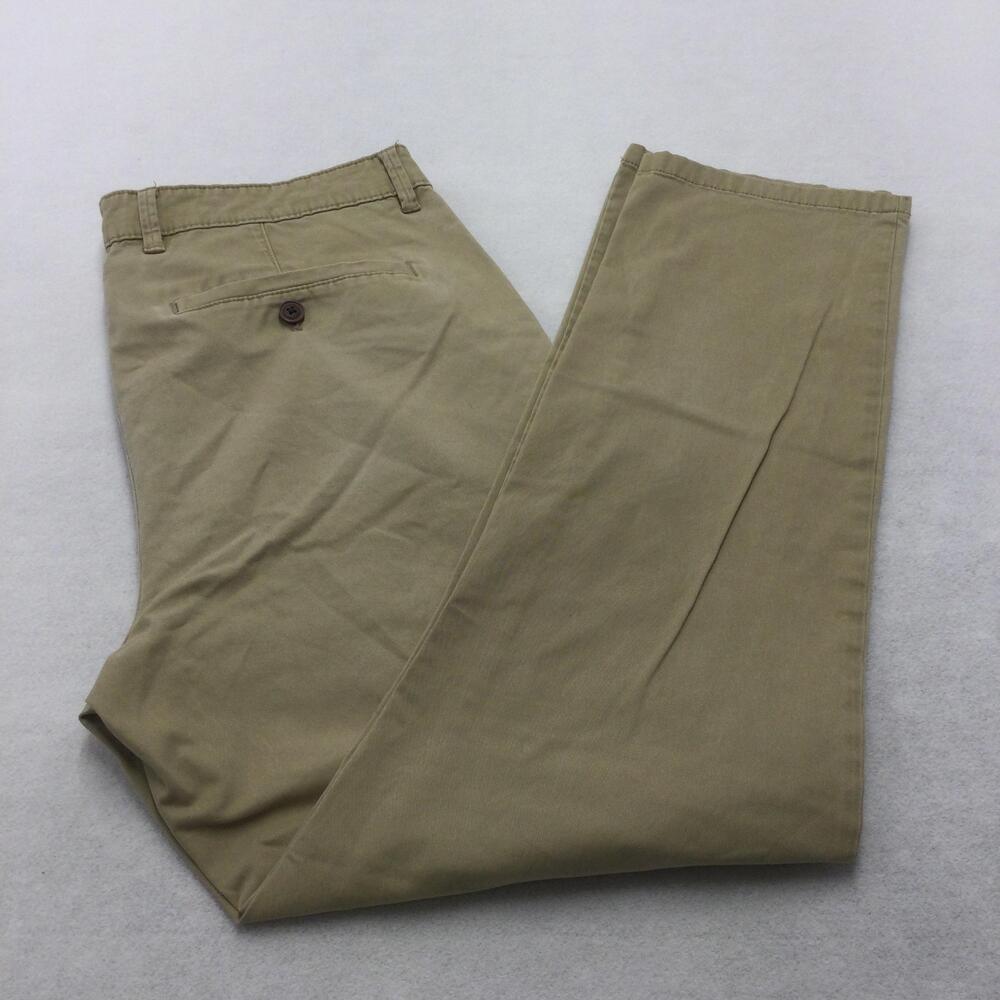 Weatherproof Vintage Pants Mens 33x30 Beige Stretch Chino Straight Leg Casual
